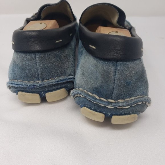Prada Blue Suede Driving Shoes, Size 7 DD020 - Picture 3 of 8